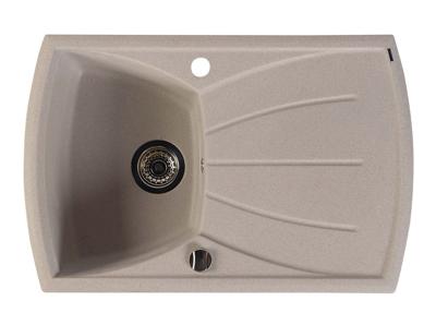 Sapho spoelbak 77x51cm met kraangat beige graniet