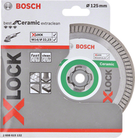 Bosch Accessoires X-LOCK Diamantschijf Best for Ceramic Extraclean Turbo 125 x 22,23 x 1,4 x 7 mm - 1 stuk(s) - 2608615132