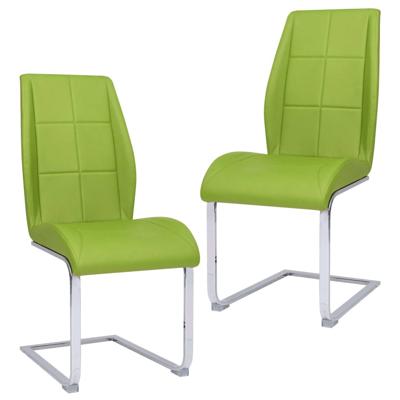 Vidaxl Eetkamerstoelen 2 St Stof Groen
