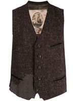 Ziggy Chen gilet à design patchwork - Marron - thumbnail