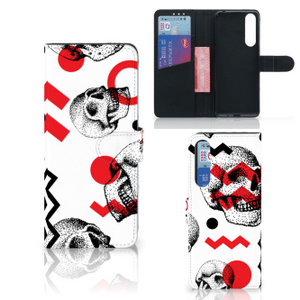 Telefoonhoesje met Naam Sony Xperia 1 II Skull Red