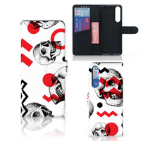 Telefoonhoesje met Naam Sony Xperia 1 II Skull Red