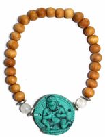 Sandalwood Elastische Armband Turquoise Hanuman - thumbnail