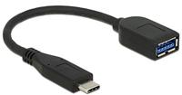 DeLOCK USB 3.1 kabel 0,1 m USB A/USB Type-C