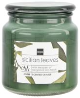 HEMA Geurkaars In Glazen Pot Ø10x11 Sicilian Leaves (donkergroen)