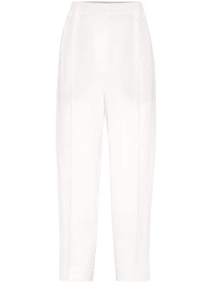 Brunello Cucinelli High waist cropped broek - Wit Brunello Cucinelli High waist cropped broek - Wit