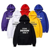 Unisex aangepaste hoodies, aangepaste foto/tekst/logo hoodie, gepersonaliseerde hoodie, teamlogo hoodie, foto bedrukte hoodie Lightinthebox