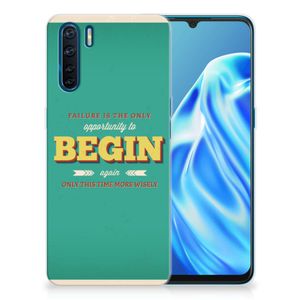 OPPO A91 Siliconen hoesje met naam Quote Begin