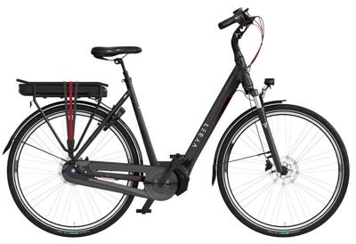 Vyber Ride E1 522Wh 28 Inch 57 cm Dames 7V Hydraulische schijfrem Zwartglans/Rood Vyber Ride E1 522Wh 28 Inch 57 cm Dames 7V Hydraulische schijfrem Zwartglans/Rood