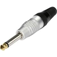 Hicon jack-connector 6,35 mm stekker, rechte polen: 2 mono zilver HI-J63M 1 st.