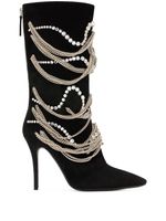 Giuseppe Zanotti bottes Sheena à ornements en cristal - Noir