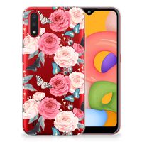 Samsung Galaxy A01 TPU Case Butterfly Roses