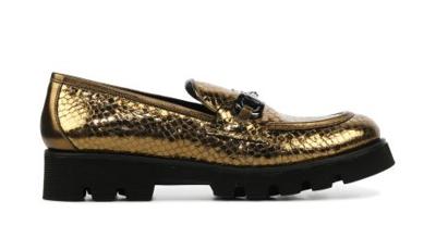 PONS QUINTANA Dames Instapschoenen in Leder (Goud)