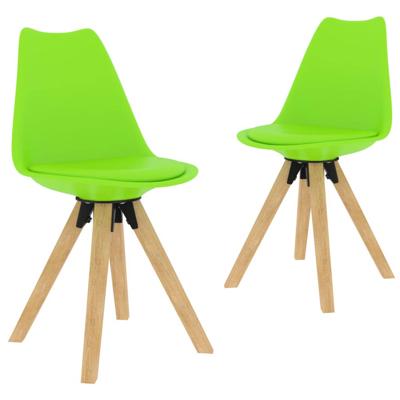 Vidaxl Eetkamerstoelen 2 Stuks Groen