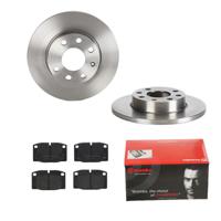 Remmenset, remschijf BREMBO, Remschijftype: Massief, Inbouwplaats: Vooras, u.a. für Opel, Vauxhall