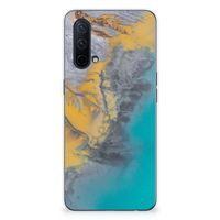 OnePlus Nord CE 5G TPU Siliconen Hoesje Marble Blue Gold - thumbnail