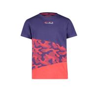 4PRESIDENT T-shirt Rory met tekst donkerblauw/rood