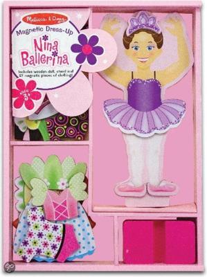 Melissa & Doug Magnetisch Houten aankleedpop - Nina Ballerina Pop Melissa & Doug Magnetisch Houten aankleedpop - Nina Ballerina Pop