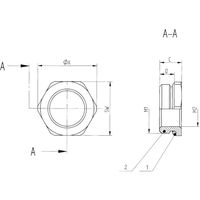 LAPP 52101977 SKINDICHT MR-M 6KT. 63X1,5/50X1,5 Wartel reduceerring Met O-ring M63 M50 Messing Natuur 5 stuk(s) - thumbnail