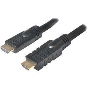 LogiLink CHA0030 HDMI-kabel HDMI Aansluitkabel HDMI-A-stekker, HDMI-A-stekker 30.00 m Zwart 4K UHD, Vergulde steekcontacten