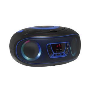 Denver Draagbare Boombox - Bluetooth - FM Radio met LED verlichting - CD Speler - AUX aansluiting - TCL212BT – Blauw