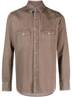 TOM FORD chemise en jean à manches longues - Marron