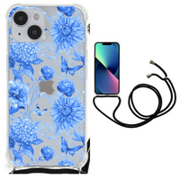 Case voor iPhone 14 Plus Flowers Blue - thumbnail