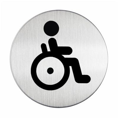 Infobord pictogram durable wc invalde rond 83 mm Infobord pictogram durable wc invalde rond 83 mm
