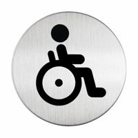 Infobord pictogram durable wc invalde rond 83 mm