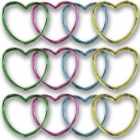 Unique Party 84797 - Hartvormige armband feesttasvullers, pak van 12