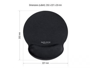 DeLOCK Ergonomic Mouse pad muismat