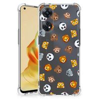 Doorzichtige Silicone Hoesje voor OPPO Reno8 T 4G Dieren Emojis - thumbnail