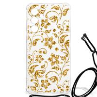 Samsung Galaxy A55 Case Gouden Bloemen