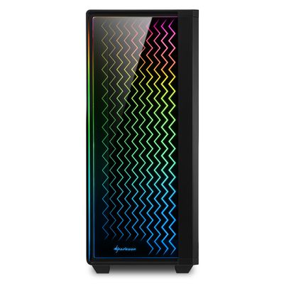 Sharkoon RGB LIT 200 Midi-tower PC-behuizing Zwart