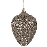 Clayre & Eef Hanglamp Ø 39x59 cm Goudkleurig Grijs Ijzer Hanglamp