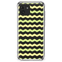 Samsung Galaxy A03 Doorzichtige Silicone Hoesje Waves Yellow