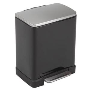 EKO - Europe E-Cube Step Bin 20L Rechthoekig Zwart