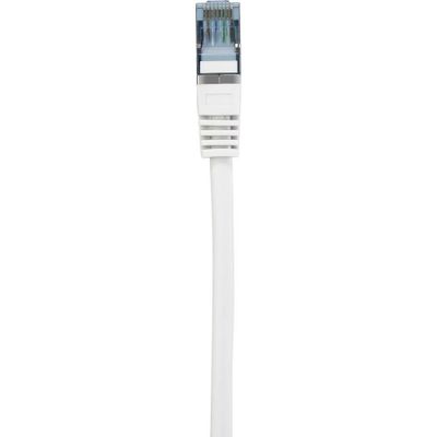 Renkforce RF-5043916 RJ45 Netwerkkabel, patchkabel CAT 6A S/FTP 0.25 m Wit Snagless, Vlambestendig 1 stuk(s)
