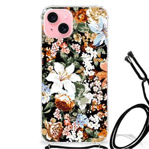 Case voor iPhone 15 Plus Dark Flowers