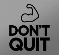 Muursticker Spierbal Don´t Quit - thumbnail