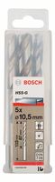 Bosch Accessoires Metaalboren HSS-G, Standard 10,5 x 87 x 133 mm 5st - 2608595078 - thumbnail