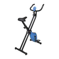 vidaXL Hometrainer X-bike magnetisch met hartslagmeter zwart en blauw