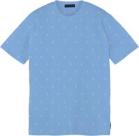 Classic cotton-elastane crewneck tee blue