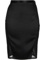 Kiki de Montparnasse La Madame silk midi skirt - Noir - thumbnail