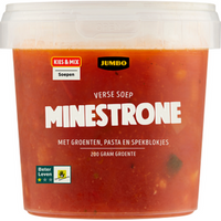 Jumbo Verse Soep Minestrone 500g Aanbieding bij Jumbo |  2 bekers a 500ml