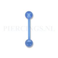 Tongpiercing flexibel licht blauw