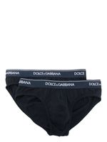 Dolce & Gabbana lot de deux boxers à taille à logo - Bleu - thumbnail