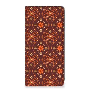 Samsung Galaxy A21s Hoesje met Magneet Batik Brown