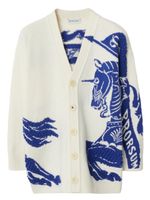 Burberry Kids cardigan Equestrian Knight en intarsia - Tons neutres