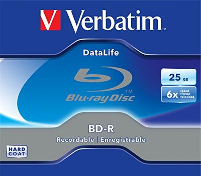 Verbatim DataLife BD-R BD-R 25GB 1st - Lege Blu-Ray Discs (BD-R, 120mm, 25GB, 6X, Sieradendoos, 1st)